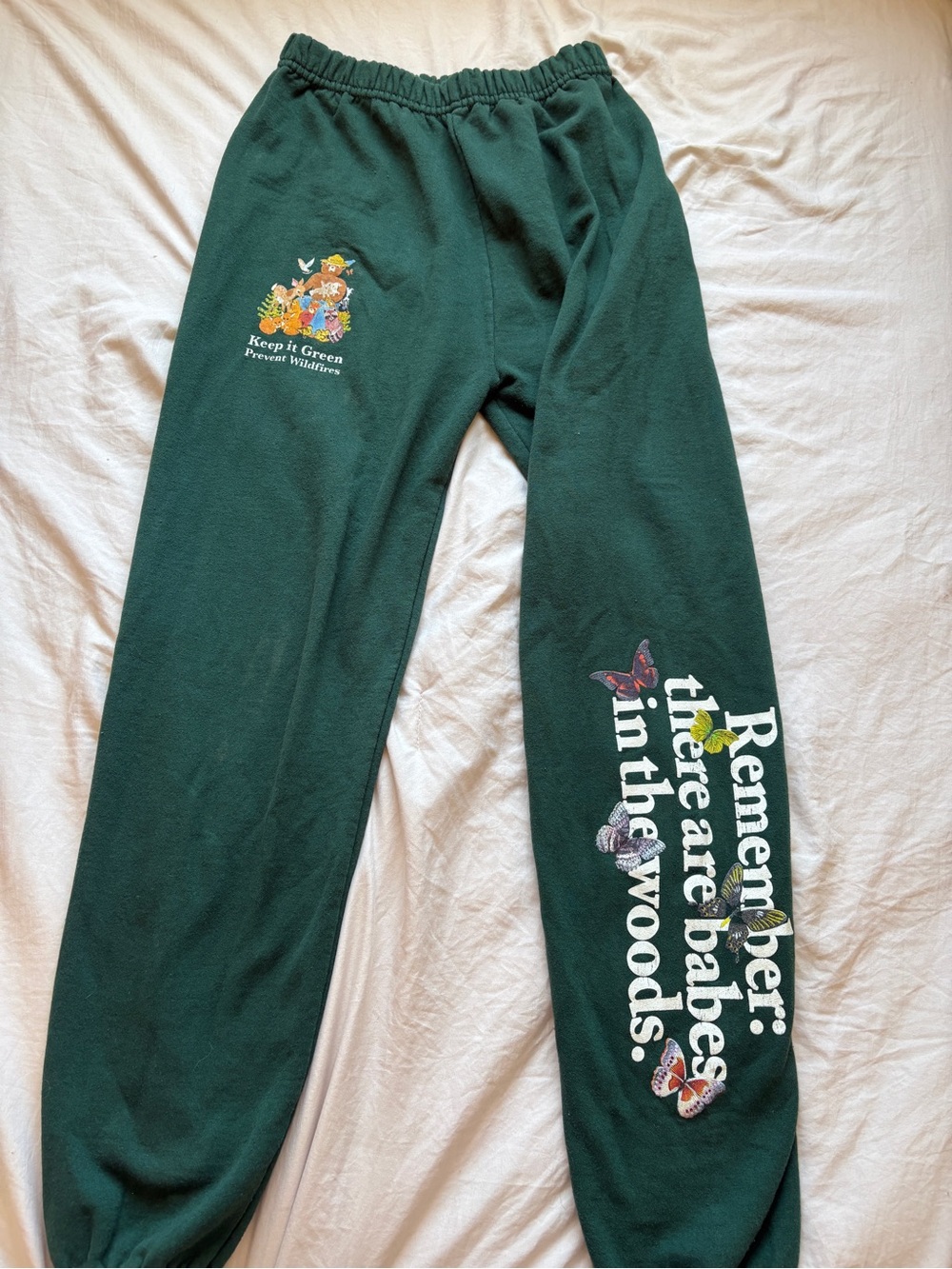 Forest Green Smokey Bear 'Keep It Green' Graphic Sweatpants